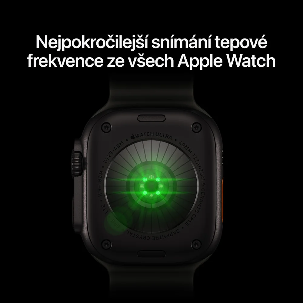 Apple Watch Ultra 4 Black Titan, Burgund Trail,M/L chytré hodinky