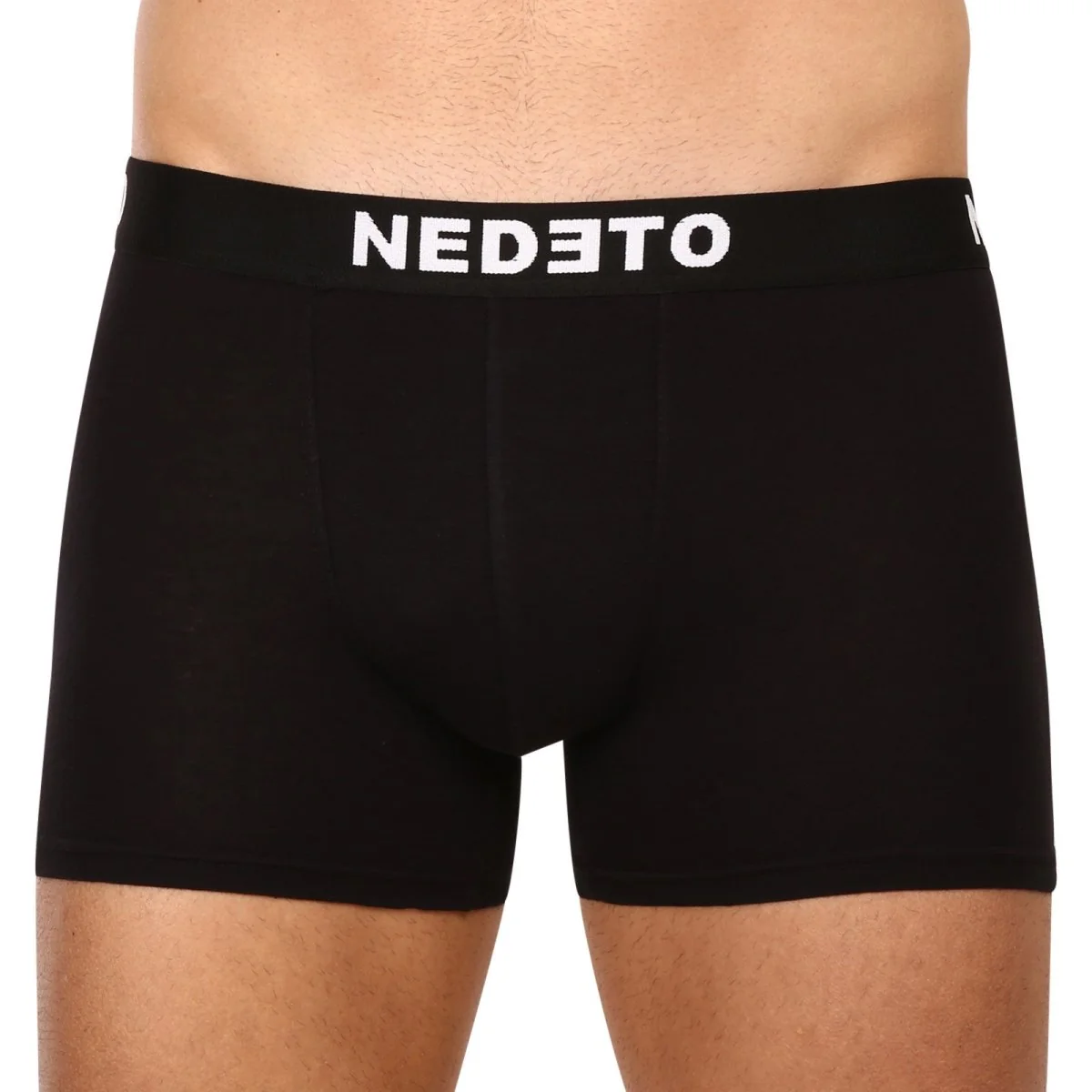 Nedeto 10PACK pánské boxerky černé (10NB001b) L