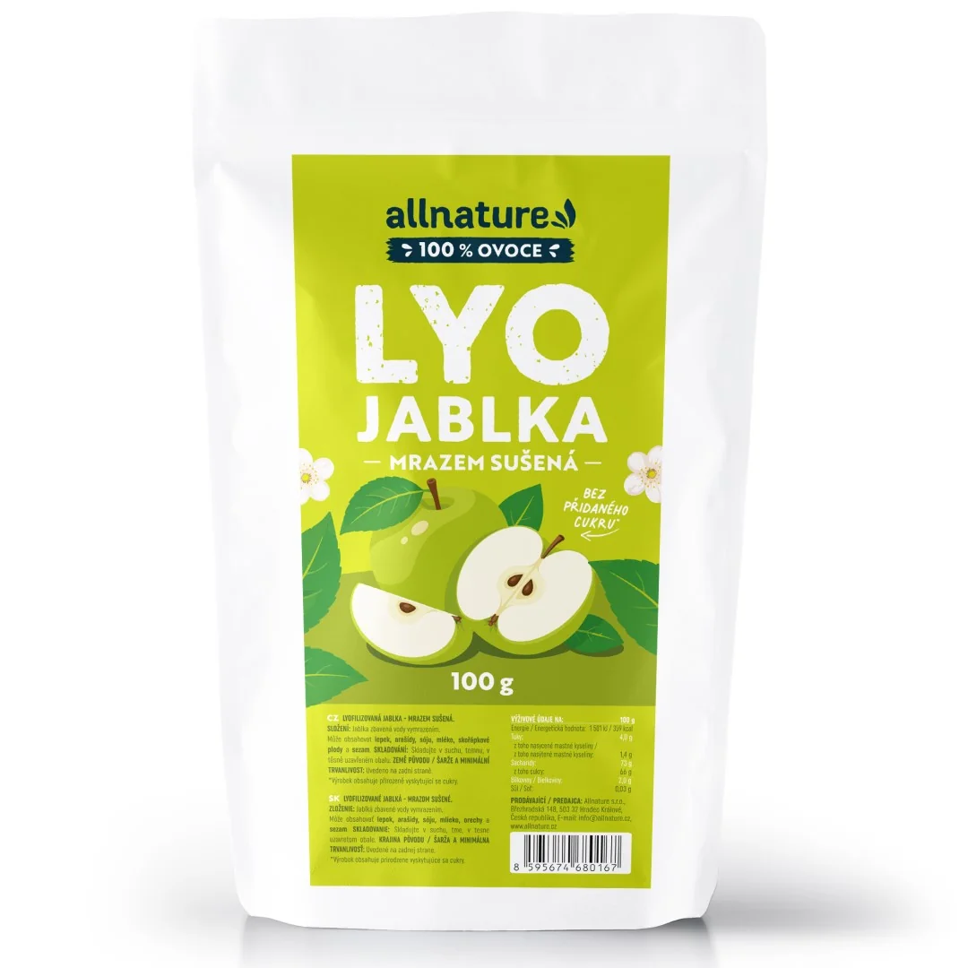 Allnature Jablka Lyo mrazem sušená 100 g
