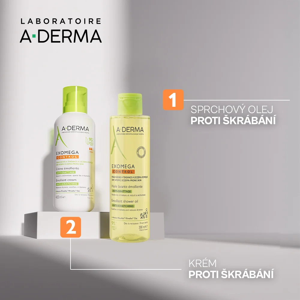 A-Derma Exomega Control Zvláčňující sprchový olej 200 ml