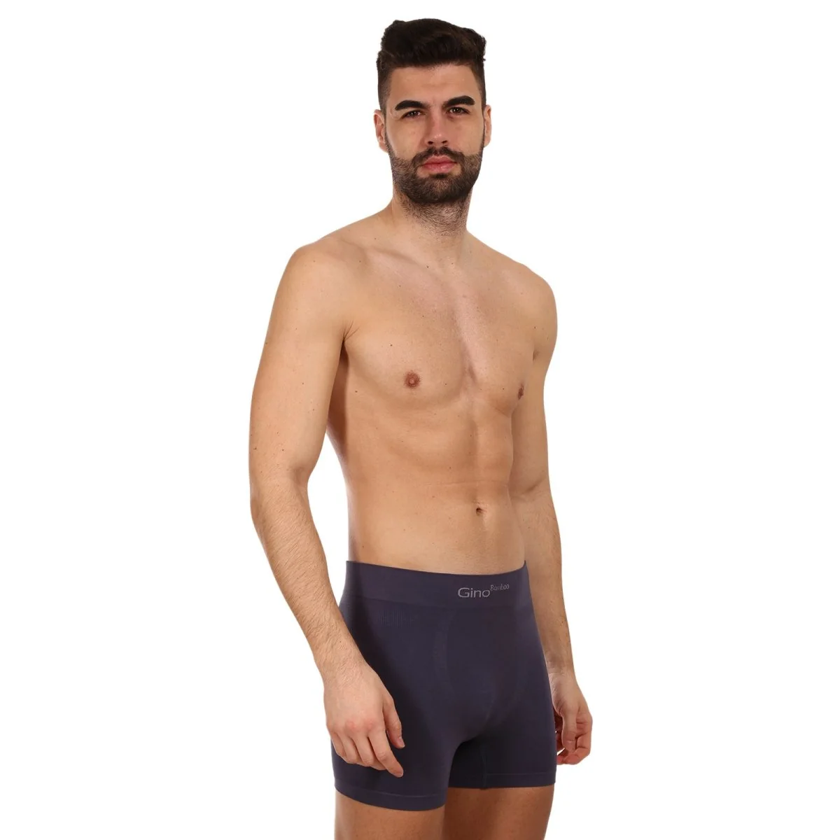Gino Pánské boxerky bambusové bezešvé šedé (54004) M