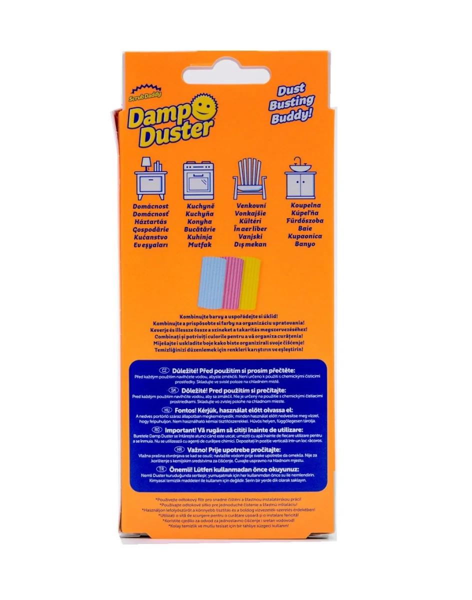 Scrub Daddy Houbička na utírání prachu Damp Duster 1 ks modrá