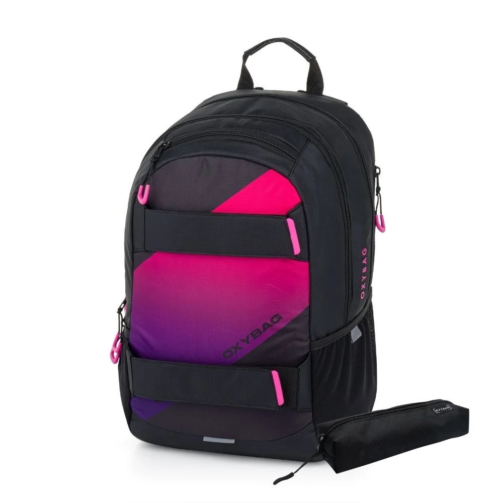 Oxybag OXY SPORT - set 2 ks: studentský batoh Ombre Girl, penál 