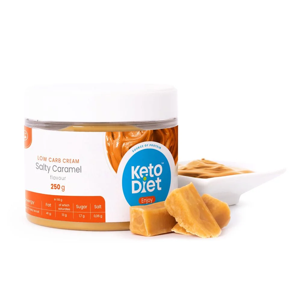 KetoDiet Proteinový krém slaný karamel 250 g