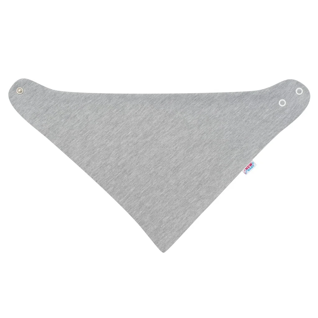 New Baby Kojenecká čepička s šátkem na krk  Missy šedá, vel. 80 (9-12m)