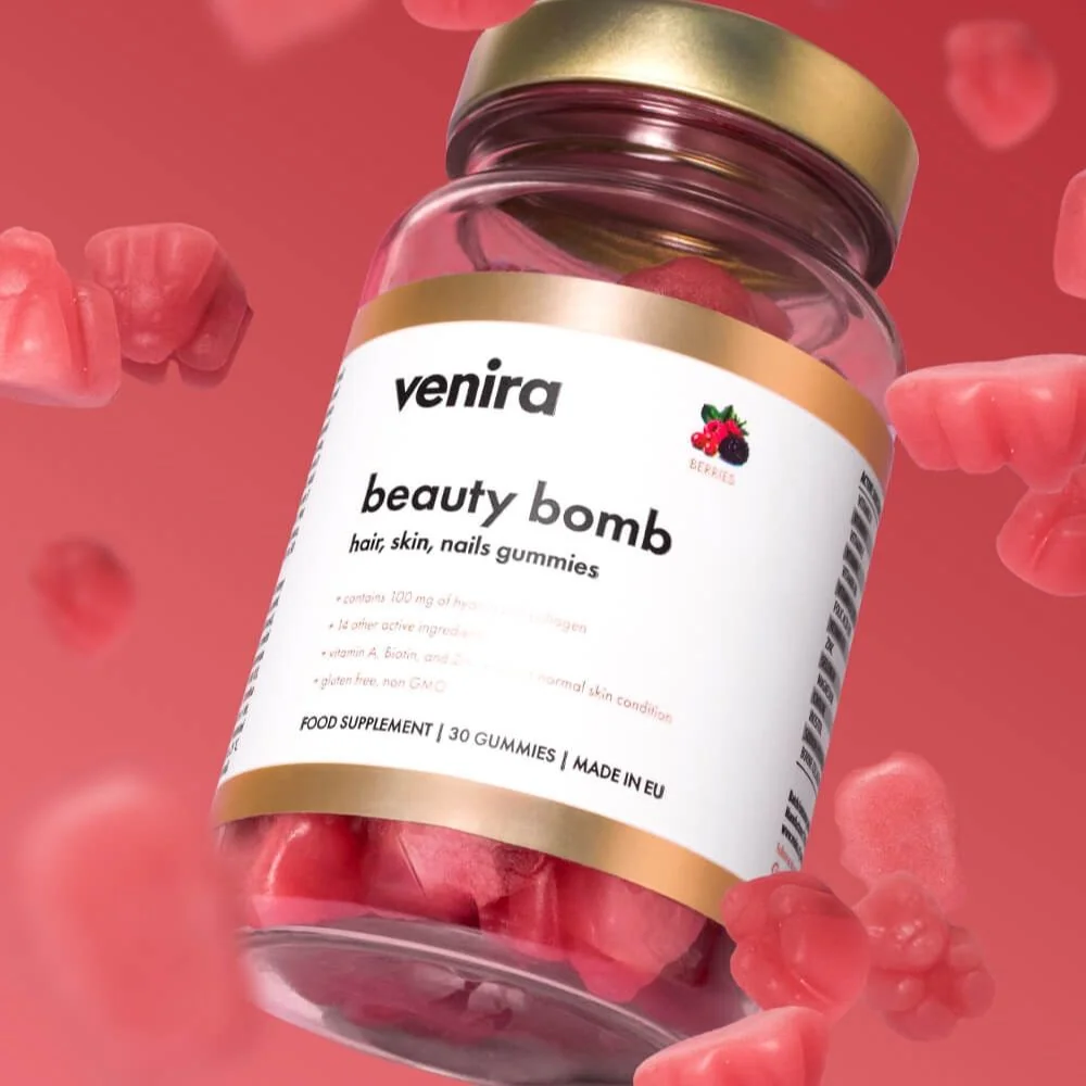 Venira Beauty bomb - hair, skin, nails gummies lesní plody 30 ks