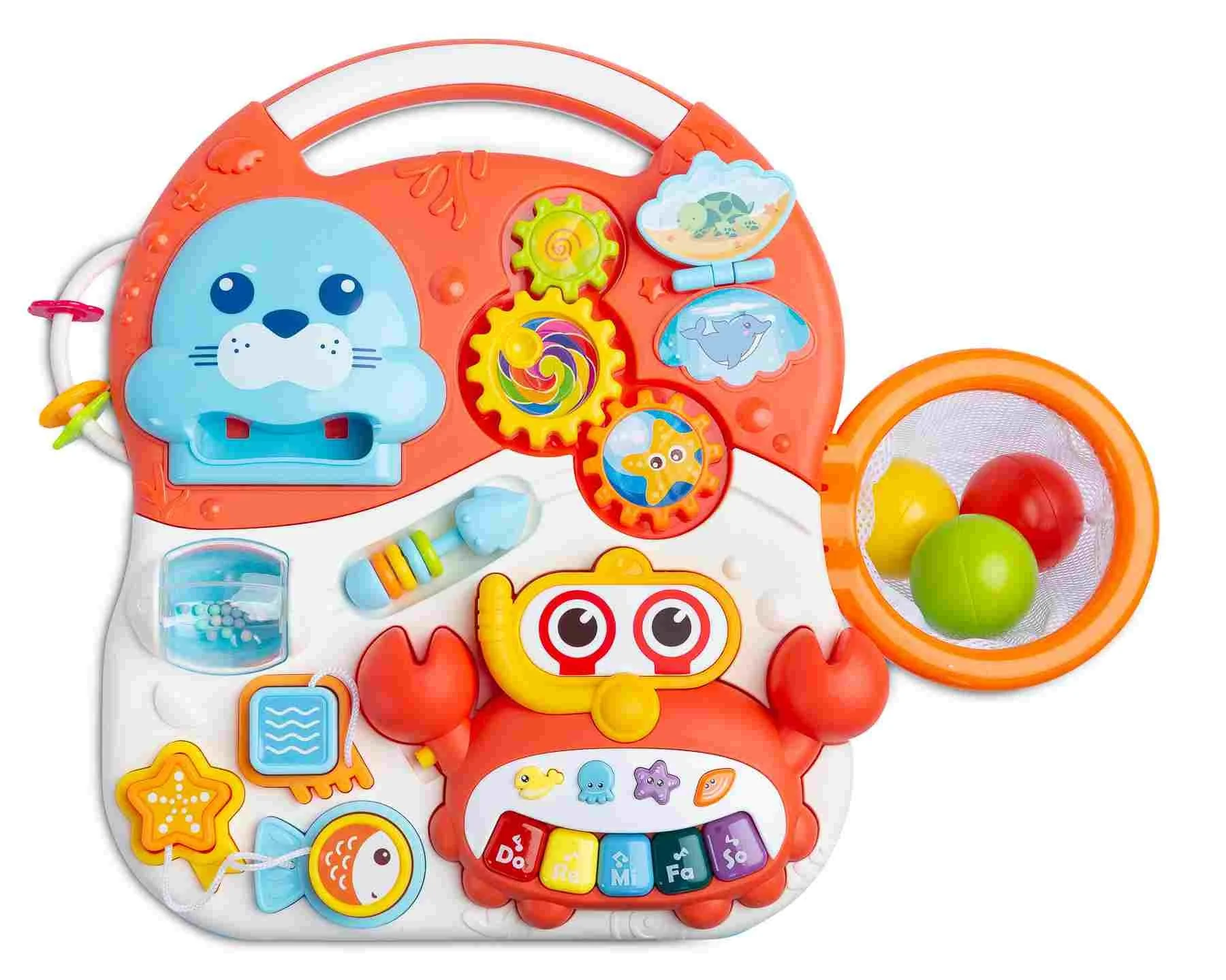 Toyz Dětské interaktivní Chodítko pro miminko, stoleček s příslušenstvím 2v1, zelené