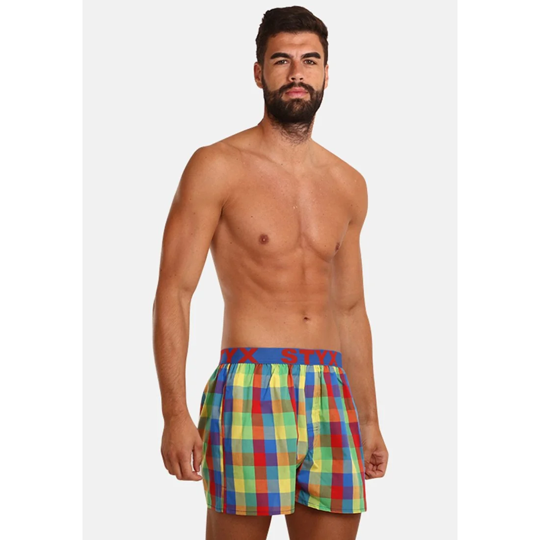 Styx Pánské trenky sportovní guma vícebarevné (B925) XL