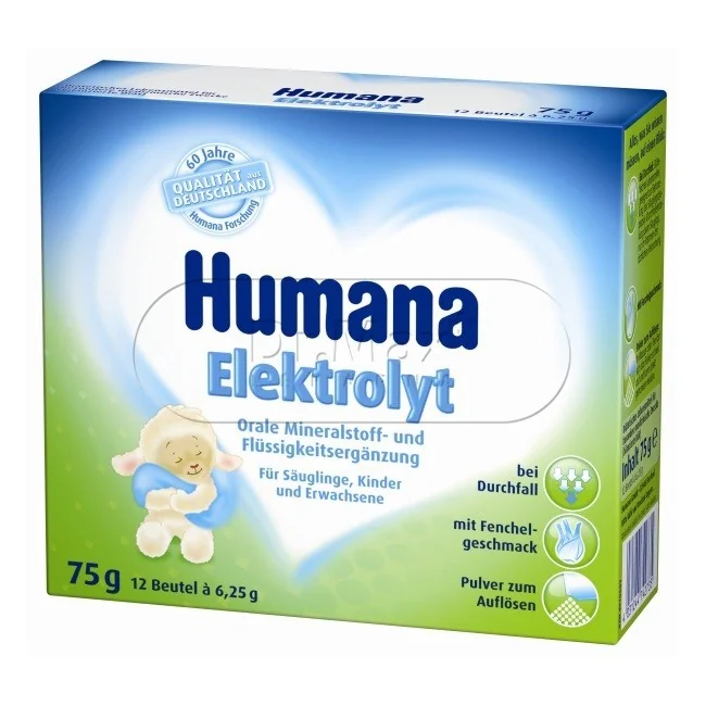 Humana Elektrolyt v případě průjmů – fenyklový 75g