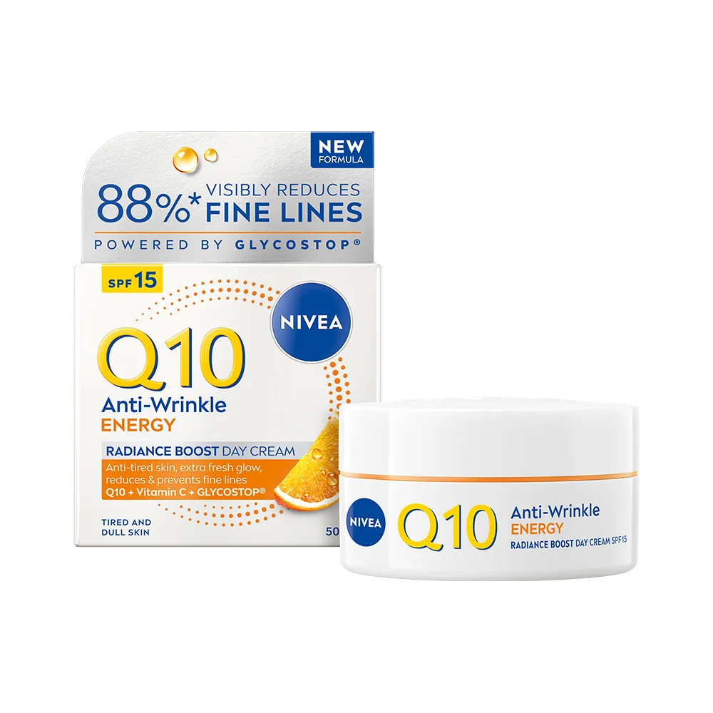 Nivea Q10 Energy rozjasňující denní krém proti vráskám OF 15 50 ml