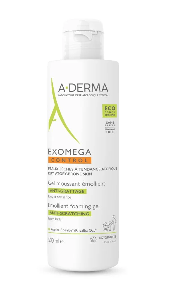 A-Derma Exomega Control zvláčňující pěnivý gel pro suchou kůži se sklonem k atopii 500 ml