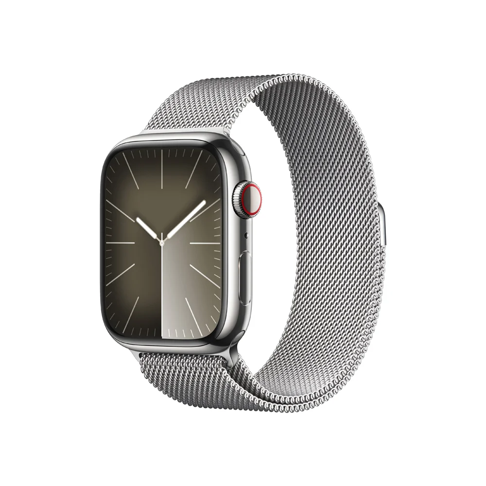 Apple Watch S9 Cellular 45 mm Milanese loop smart hodinky Silver