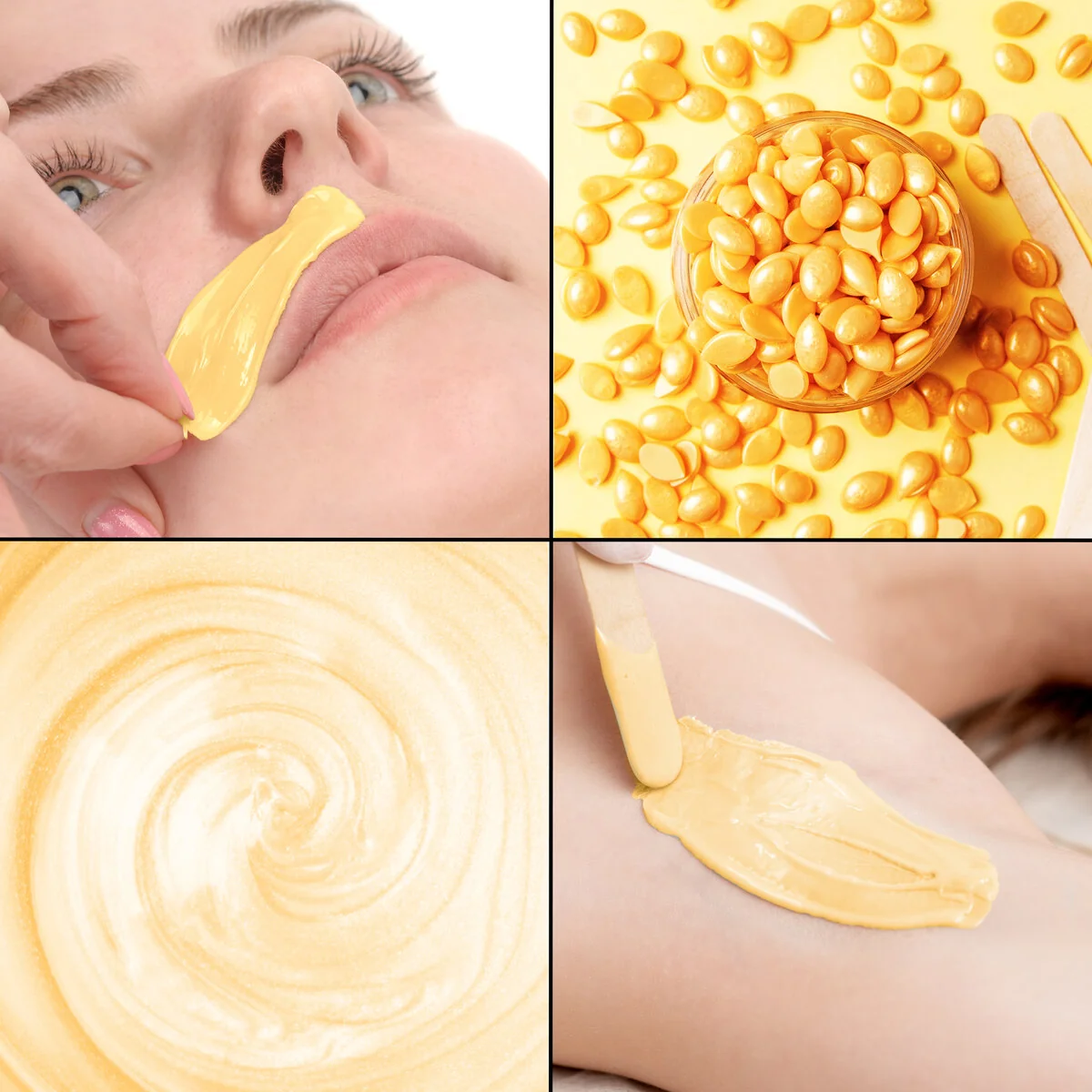 Rio Stripless hard wax beads 5x100g, HONEY Voskové pecičky