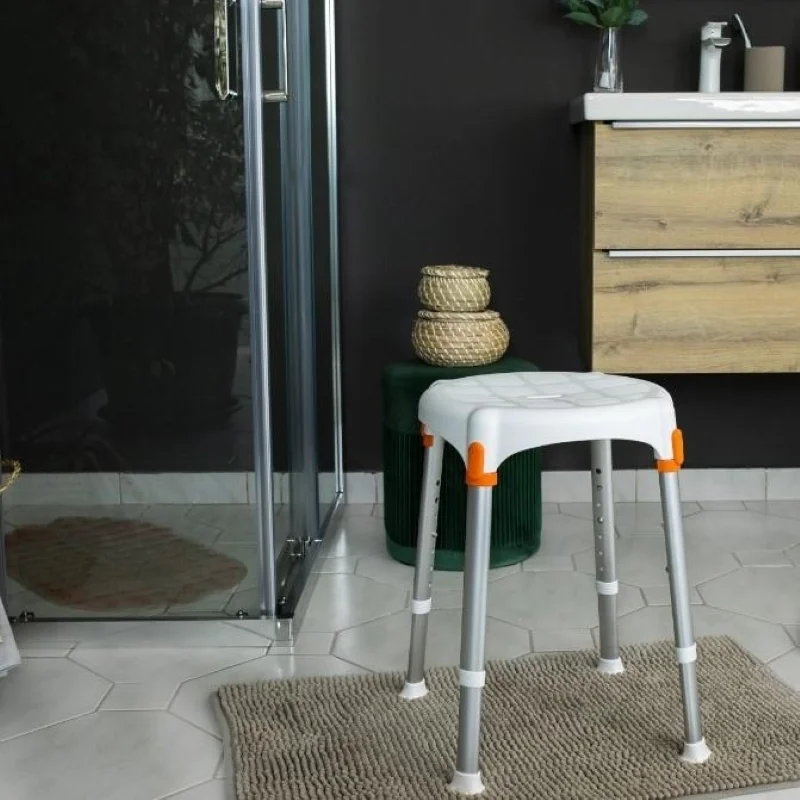 LM Global Design Stolička do sprchy kulatá KING