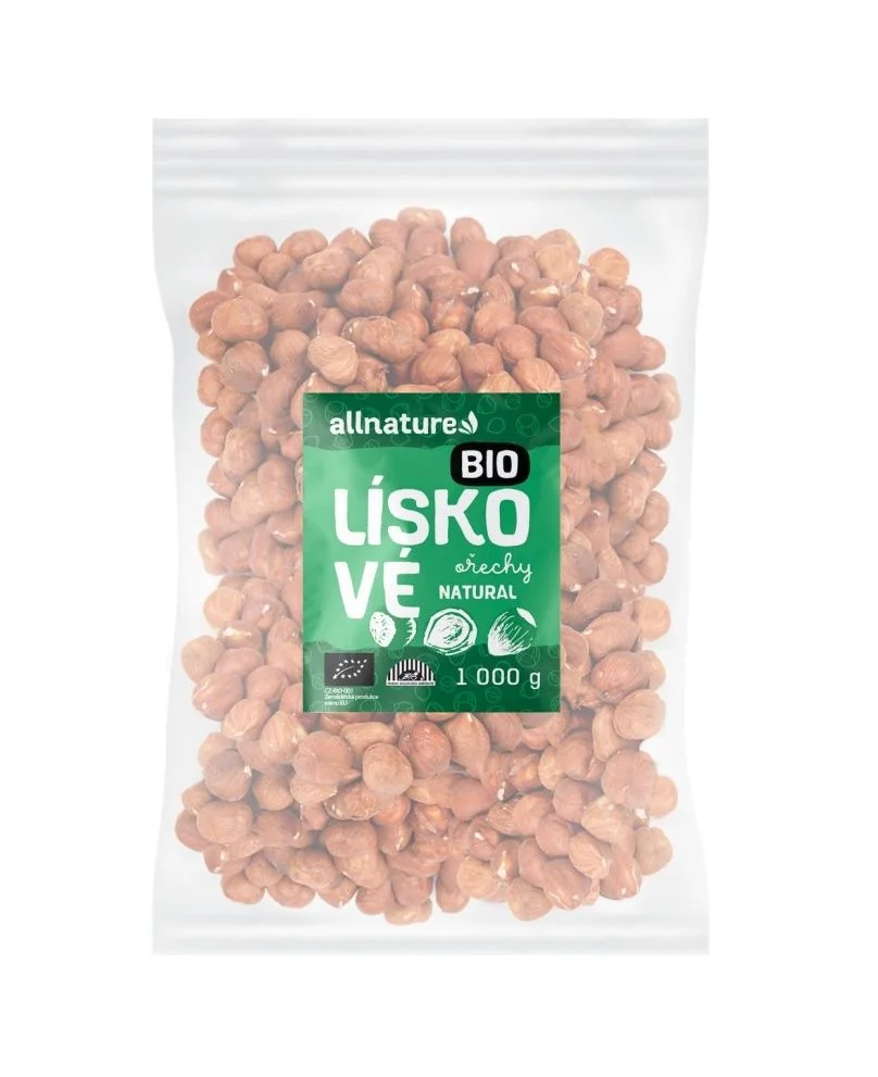 Allnature Lískové ořechy BIO 1000 g