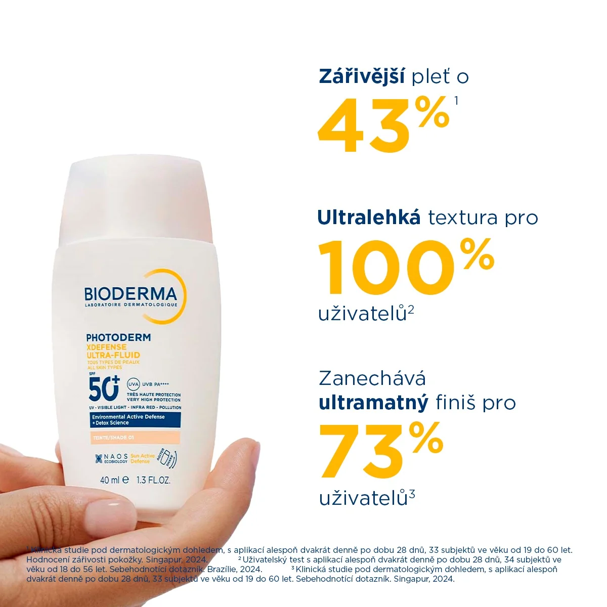 BIODERMA Photoderm XDefense ultrafluidní ochrana SPF50+ velmi světlá 40 ml