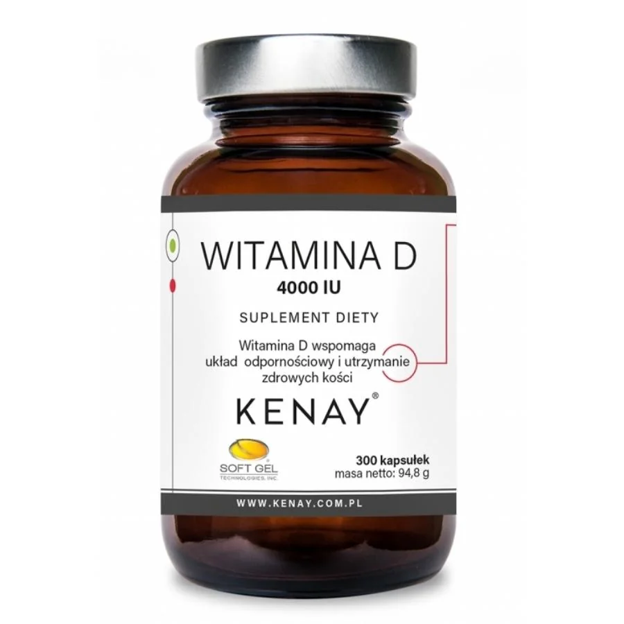 Kenay Vitamin D3 4000 IU 300 kapslí