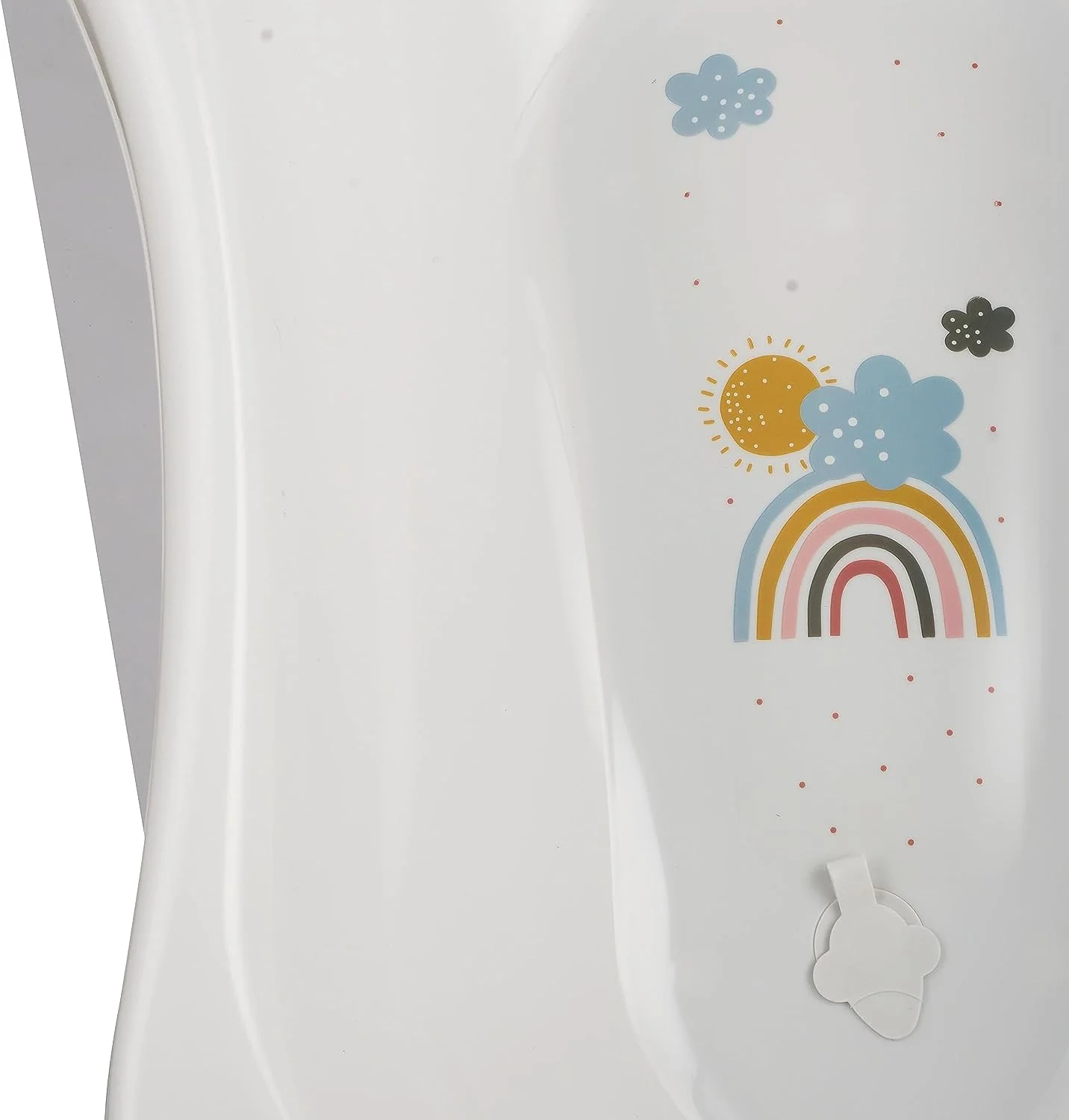 Baby Nellys Dětská vanička s výpustí, 84 cm Rainbow, - bílá