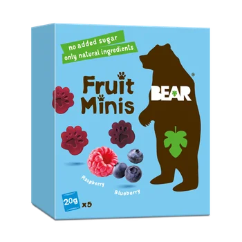 BEAR Fruit Minis malina a borůvka 5x20 g