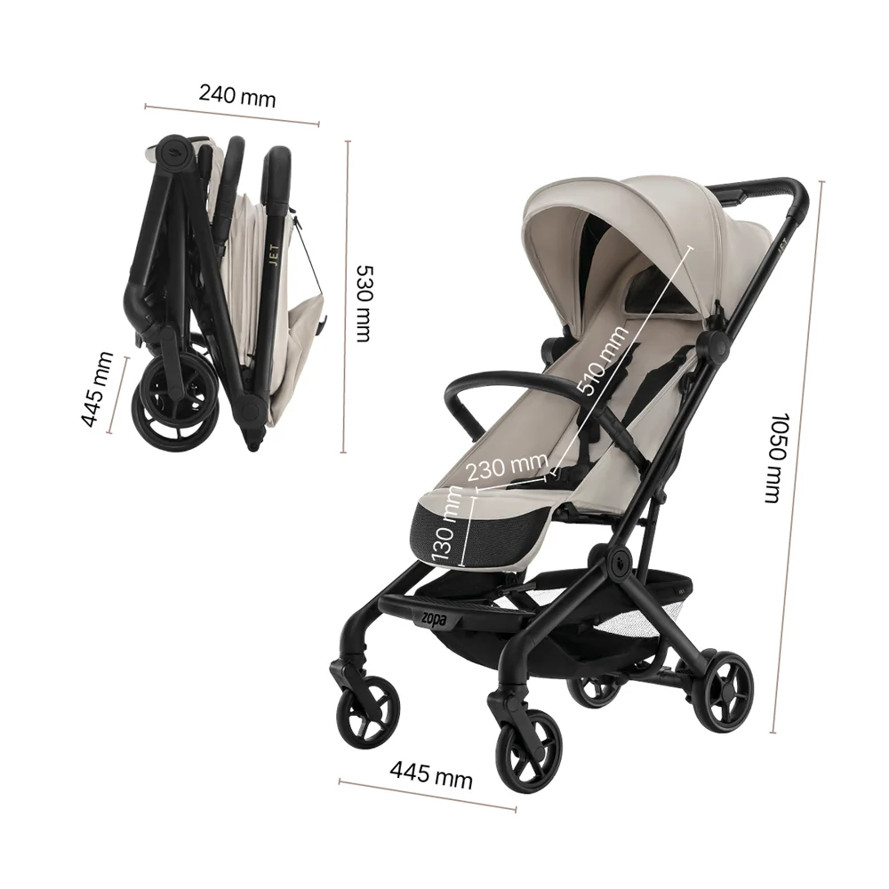 Zopa Sportovní kočárek Jet, Shade Grey 4
