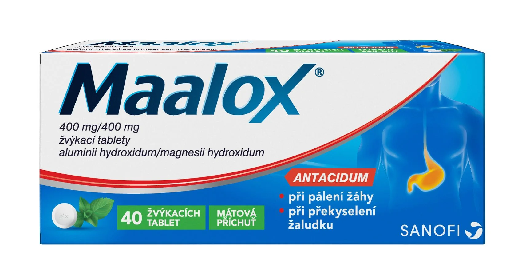 Maalox 40 žvýkacích tablet