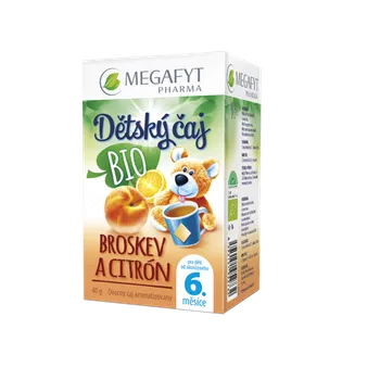 Megafyt Dětský BIO ovocný čaj s příchutí broskev a citrón 20x2 g