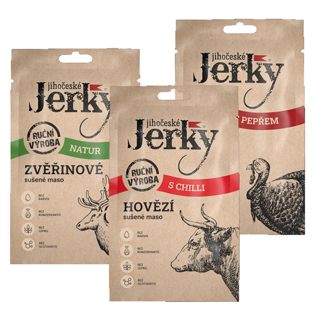 Jihočeské Jerky Jihočeské Jerky 20g - hovězí s pepřem