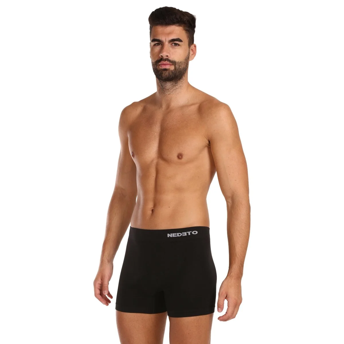 Nedeto Pánské boxerky bezešvé bambusové černé (NDTB001S) M