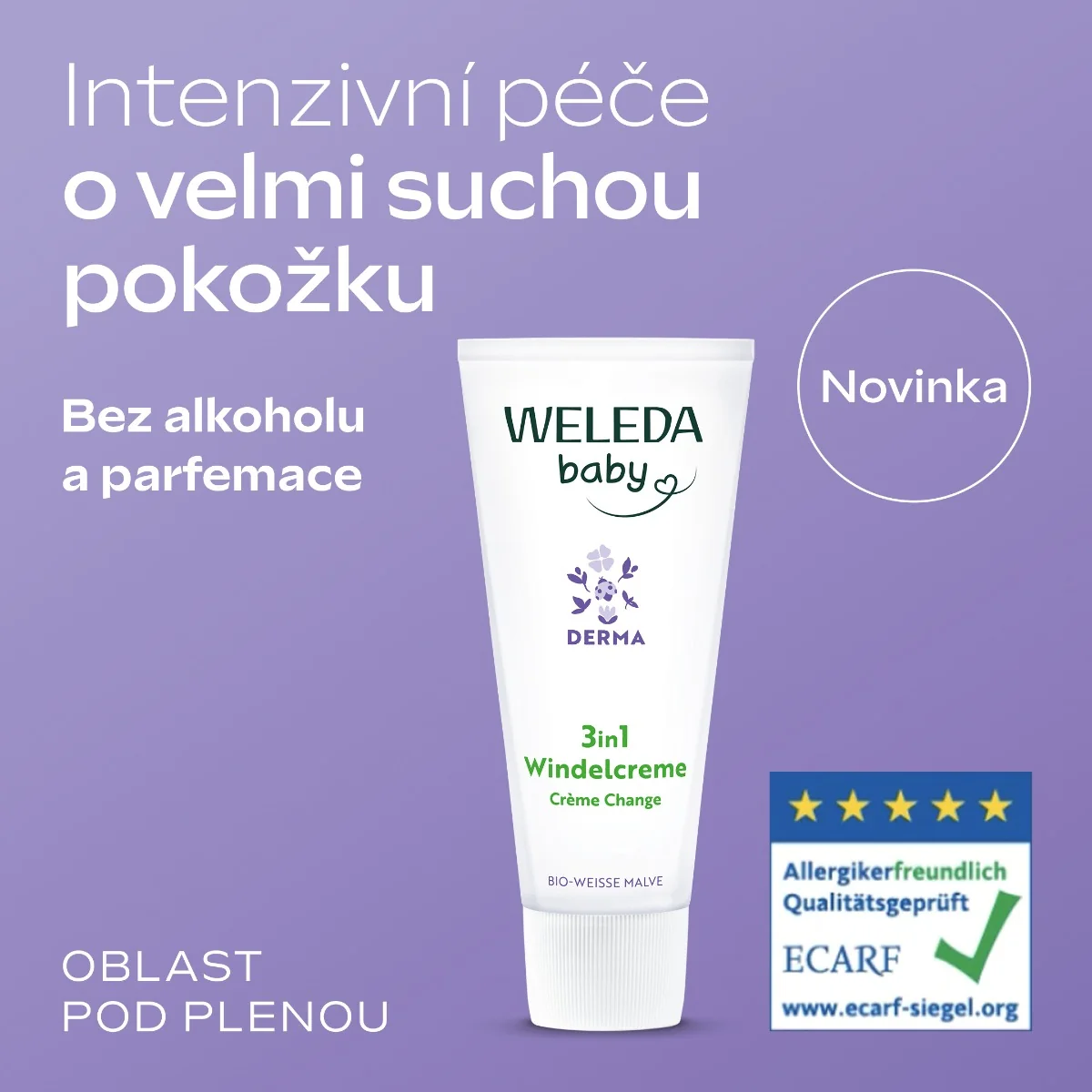 Weleda Baby Derma 3v1 Krém na zadeček 50 ml