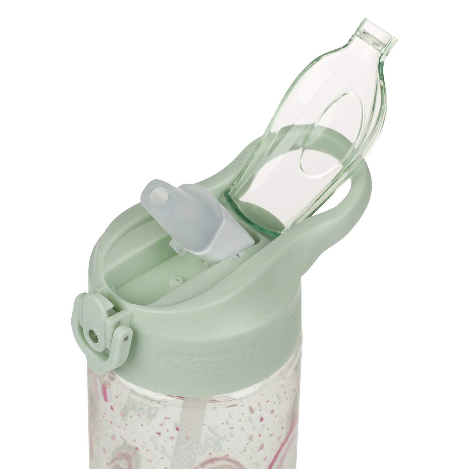 Baagl Tritanová láhev na pití s brčkem Duha, 500 ml