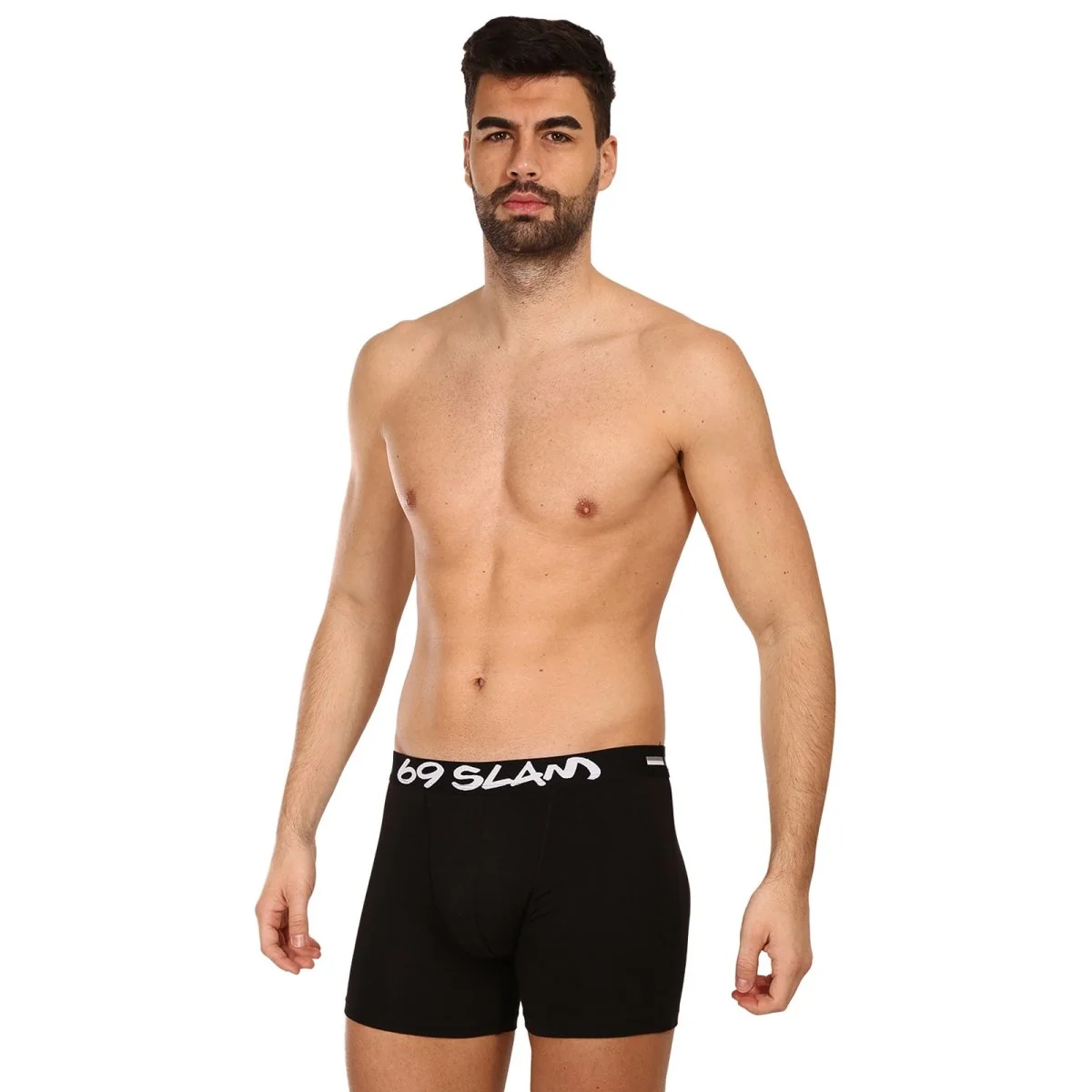 69SLAM Pánské boxerky fit bamboo plain (MBVPLN-BK) L