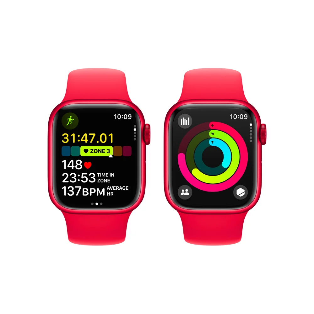 Apple Watch S9 41 mm sport band S/M smart hodinky Red