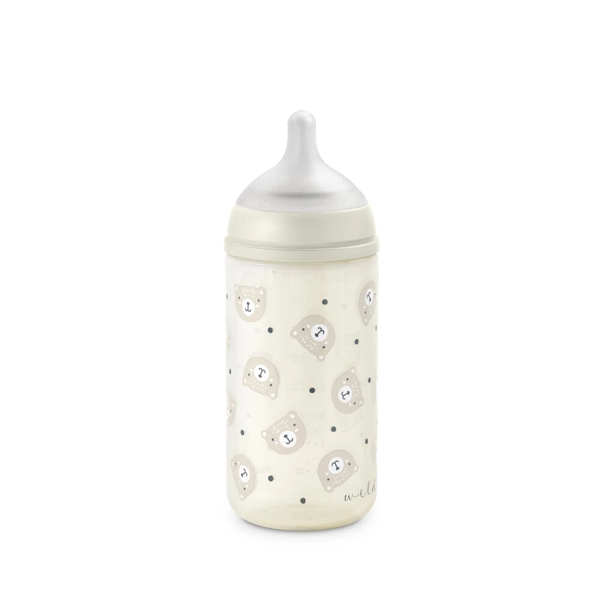 Suavinex Láhev skleněná fyziologická 240 ml 1 ks krémová