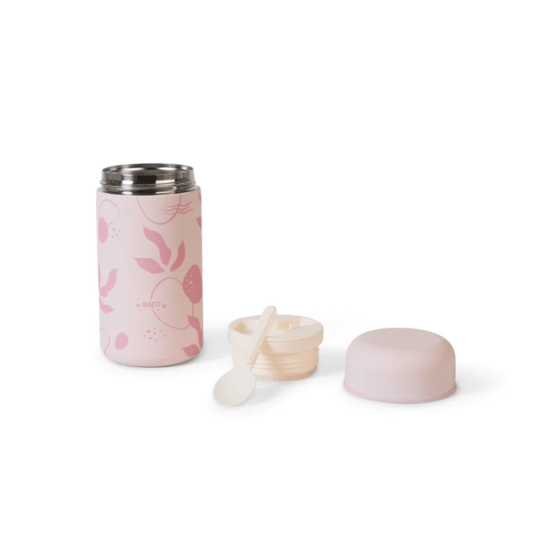 Saro Baby nerezová termoska na jídlo 500ml Pink