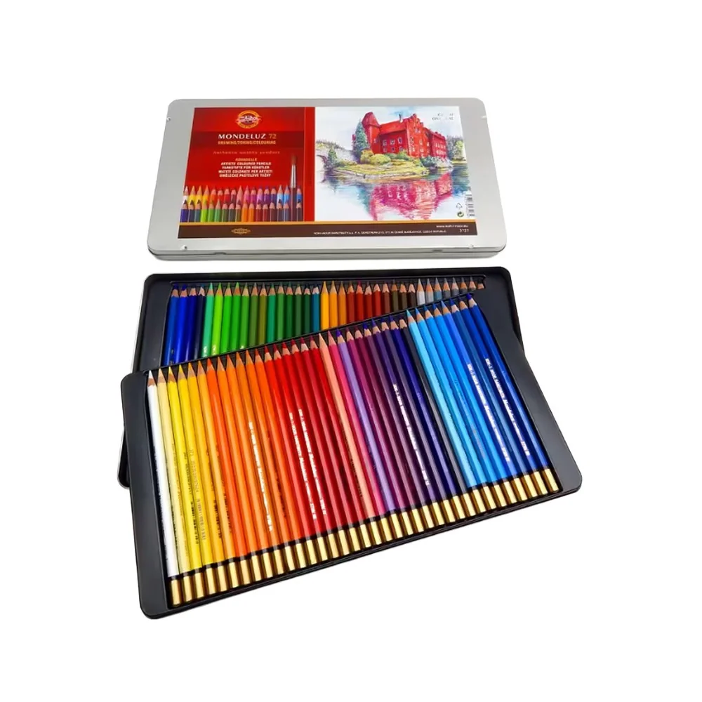 KOH-I-NOOR MONDELUZ 3727/72 - akvarelové pastelky Červená Lhota v plech. pouzdře - 72 ks