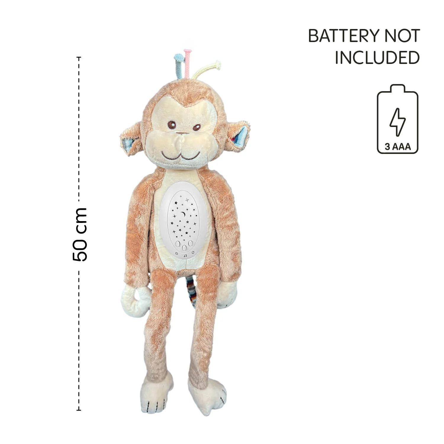 Zopa Plyšový usínáček s projektorem a melodiemi, Monkey