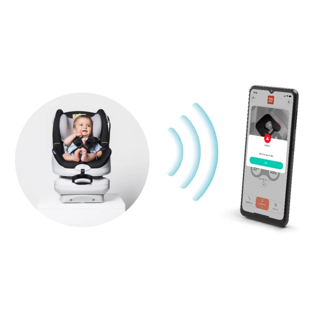 Babyauto LINKO baby alarm chytré polstrování do autosedačky, black