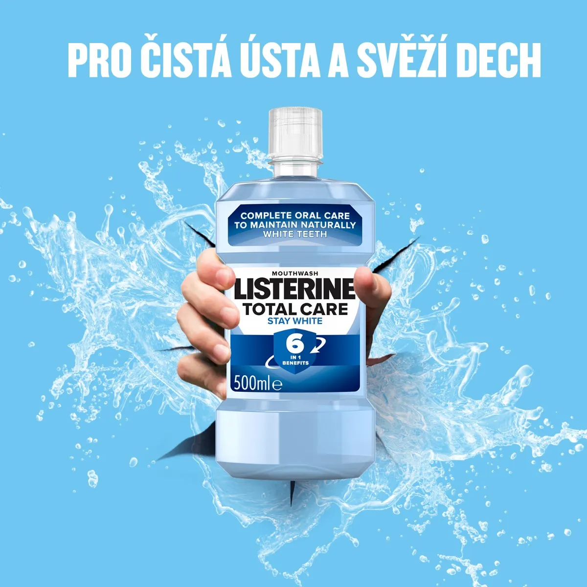 Listerine Total Care Stay White ústní voda 500 ml