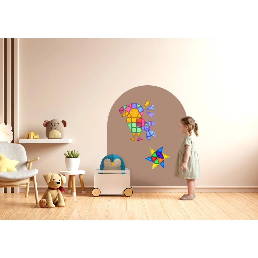 Cleverclixx Magnetická nástěnná fólie Mocha Cream, 95 × 75 cm