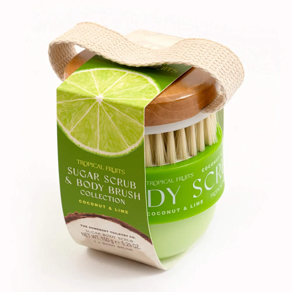 Somerset Toiletry Set s tělovým peelingem Kokos a limetka 2 ks