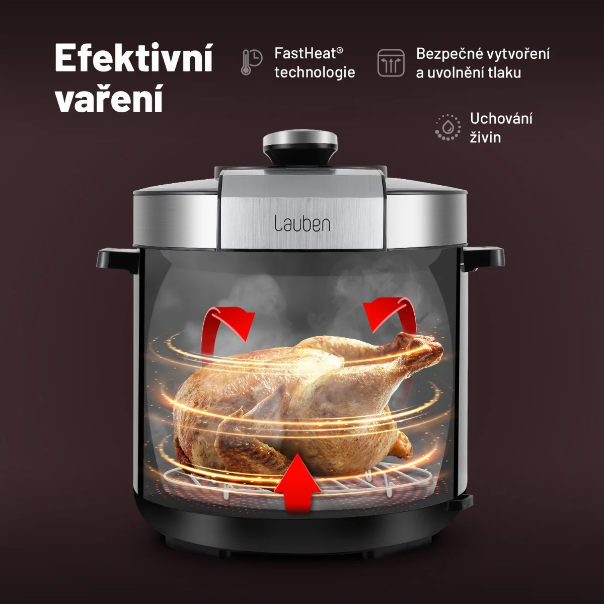 Lauben Multi Cooker 18SB Czech Edition multifunkční tlakový hrnec