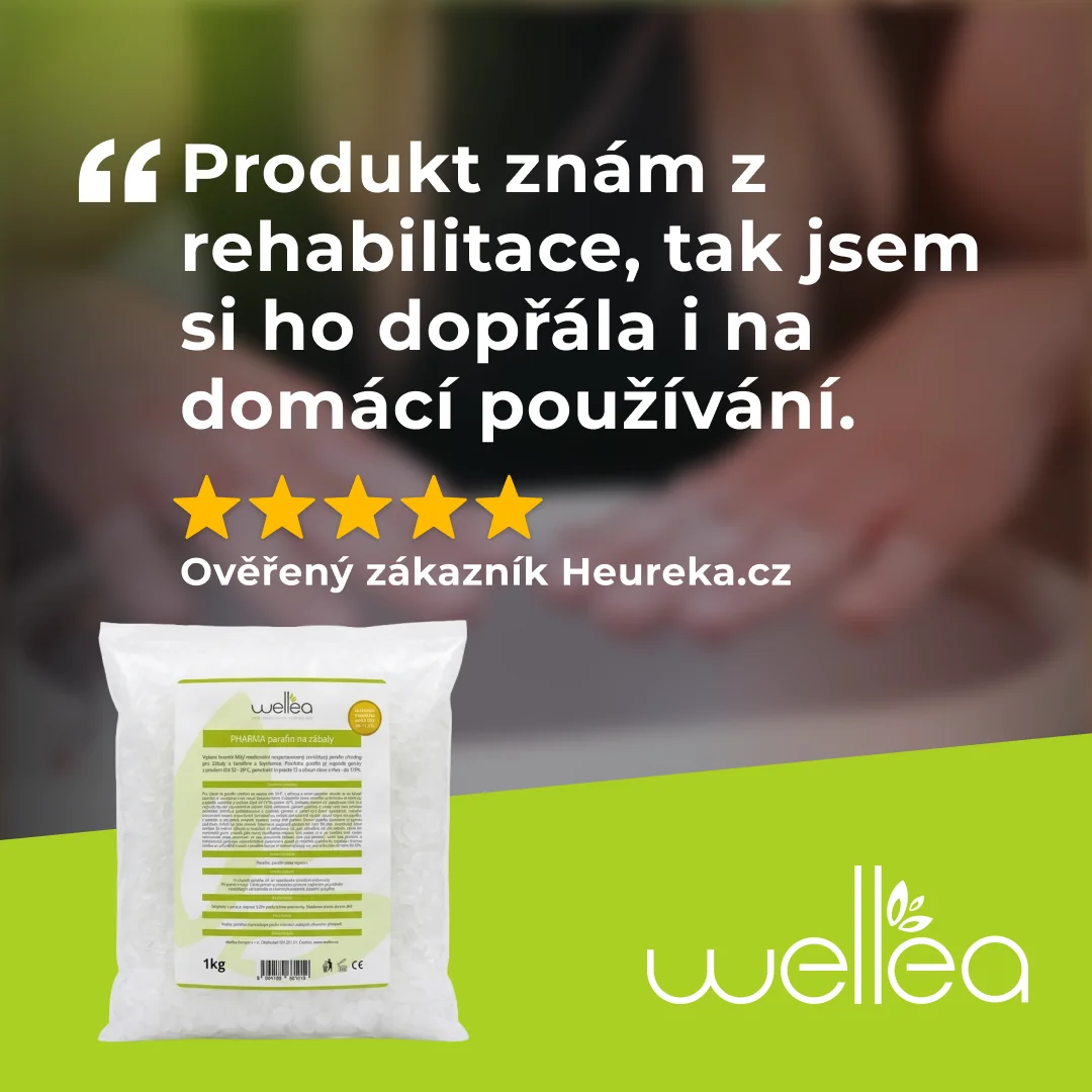 Wellea Europe PHARMA Parafín na zábaly, perličky, 52°C, 1 kg