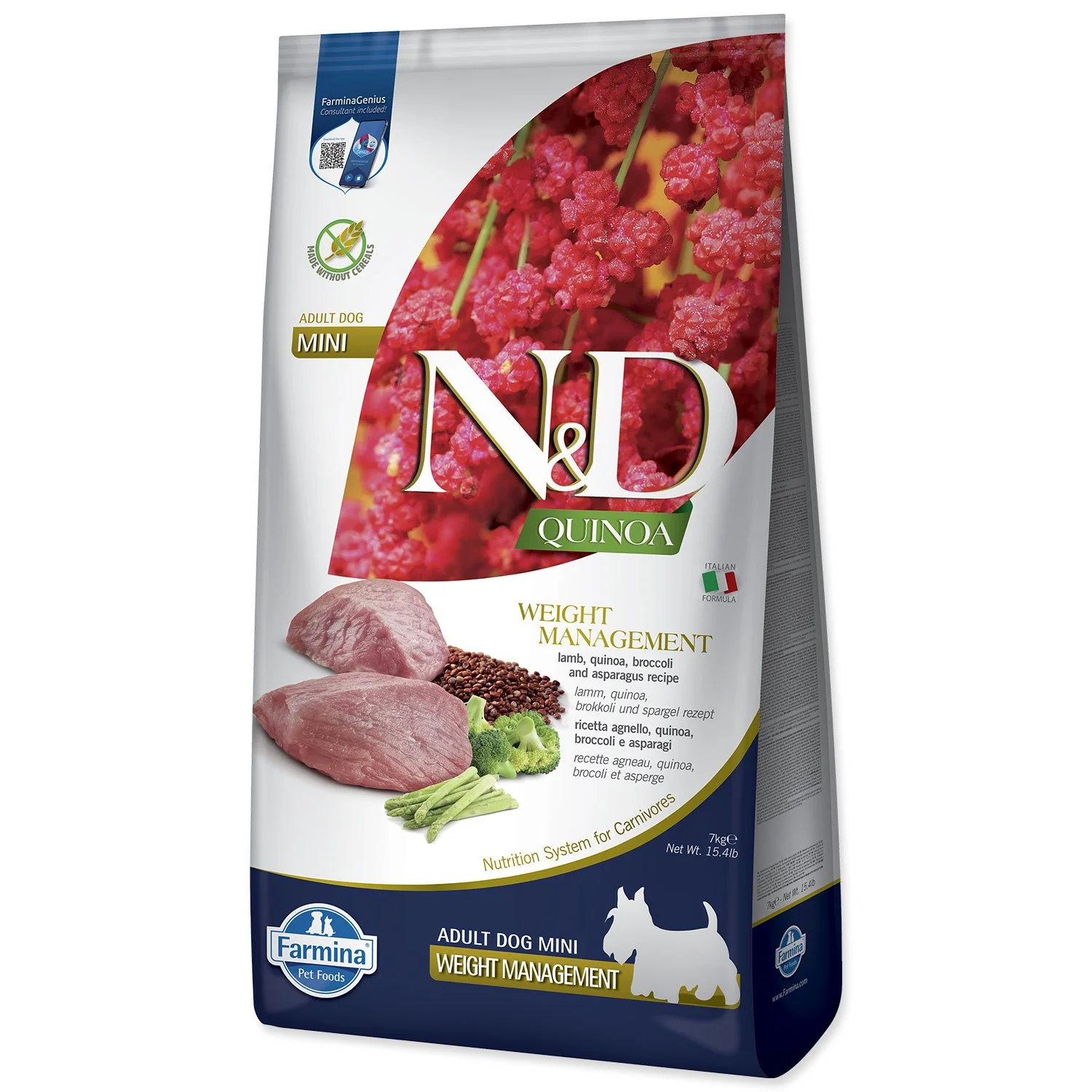 N&D Krmivo Dog Adult Quinoa Weight Management Lamb & Broccoli 7kg