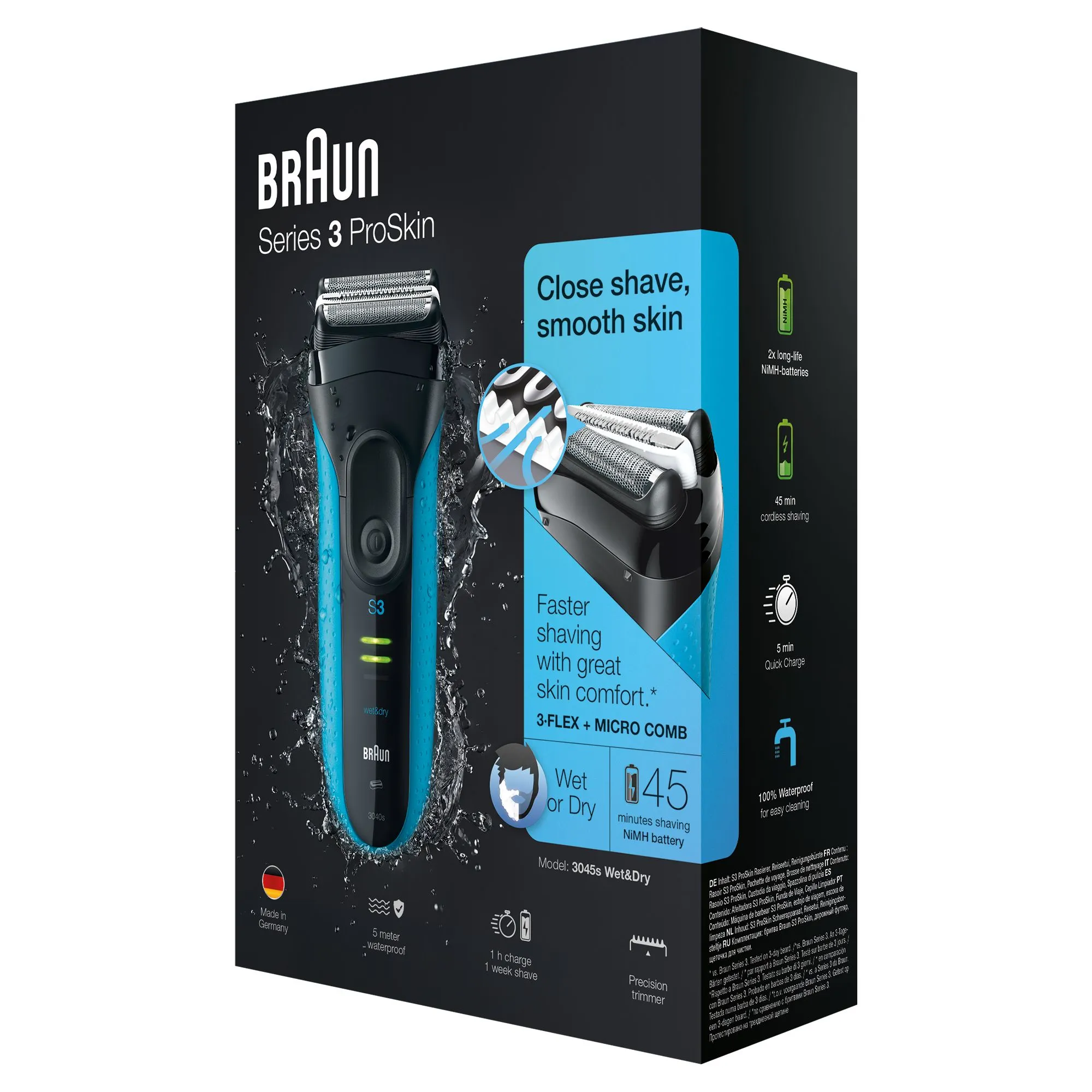 Braun Series 3 3045s Wet&Dry pánský holicí strojek