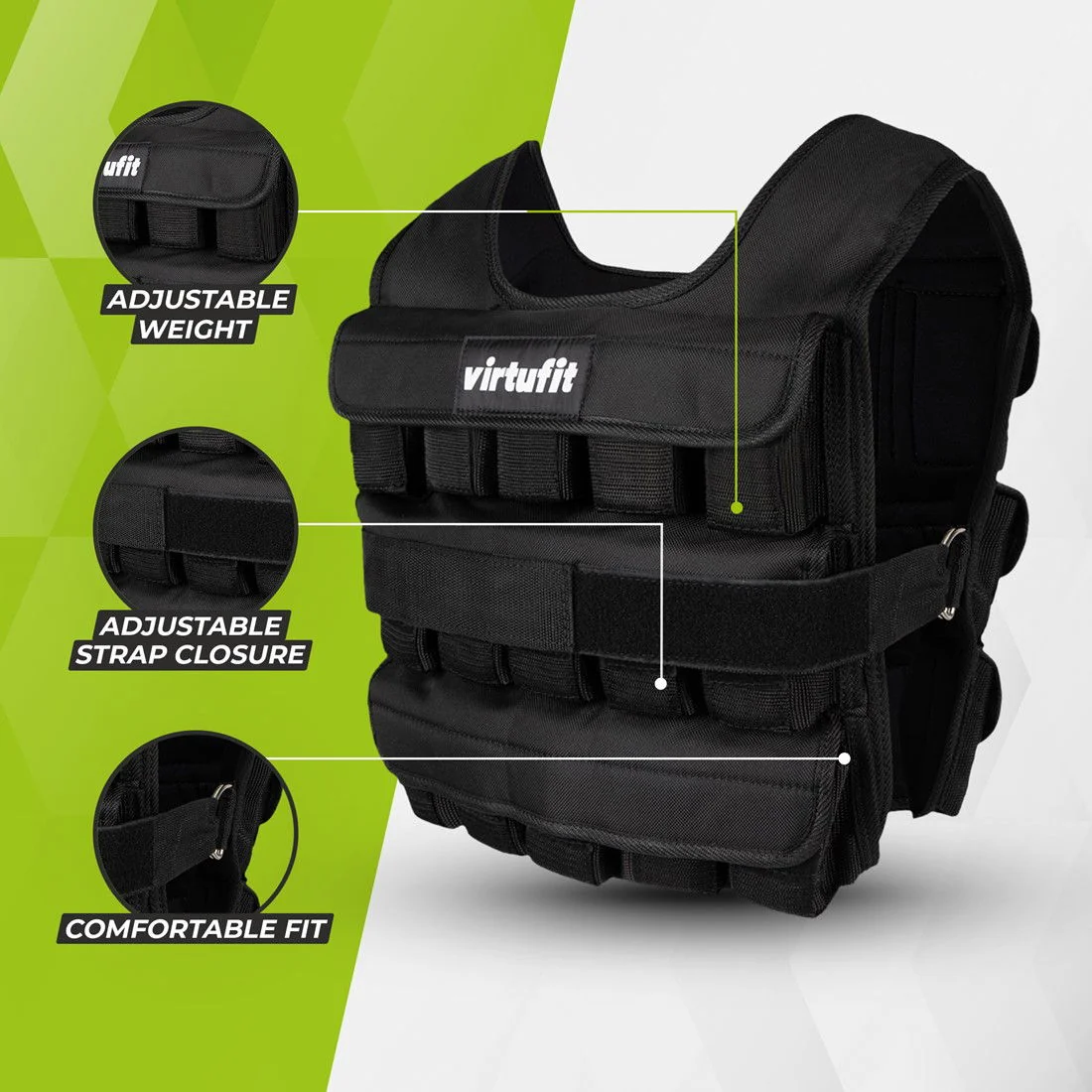 VIRTUFIT Zátěžová Vesta Adjustable Weight Vest Pro - 30 Kg