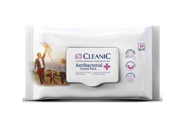 Cleanic Antibakteriální vlhčené ubrousky 40 ks
