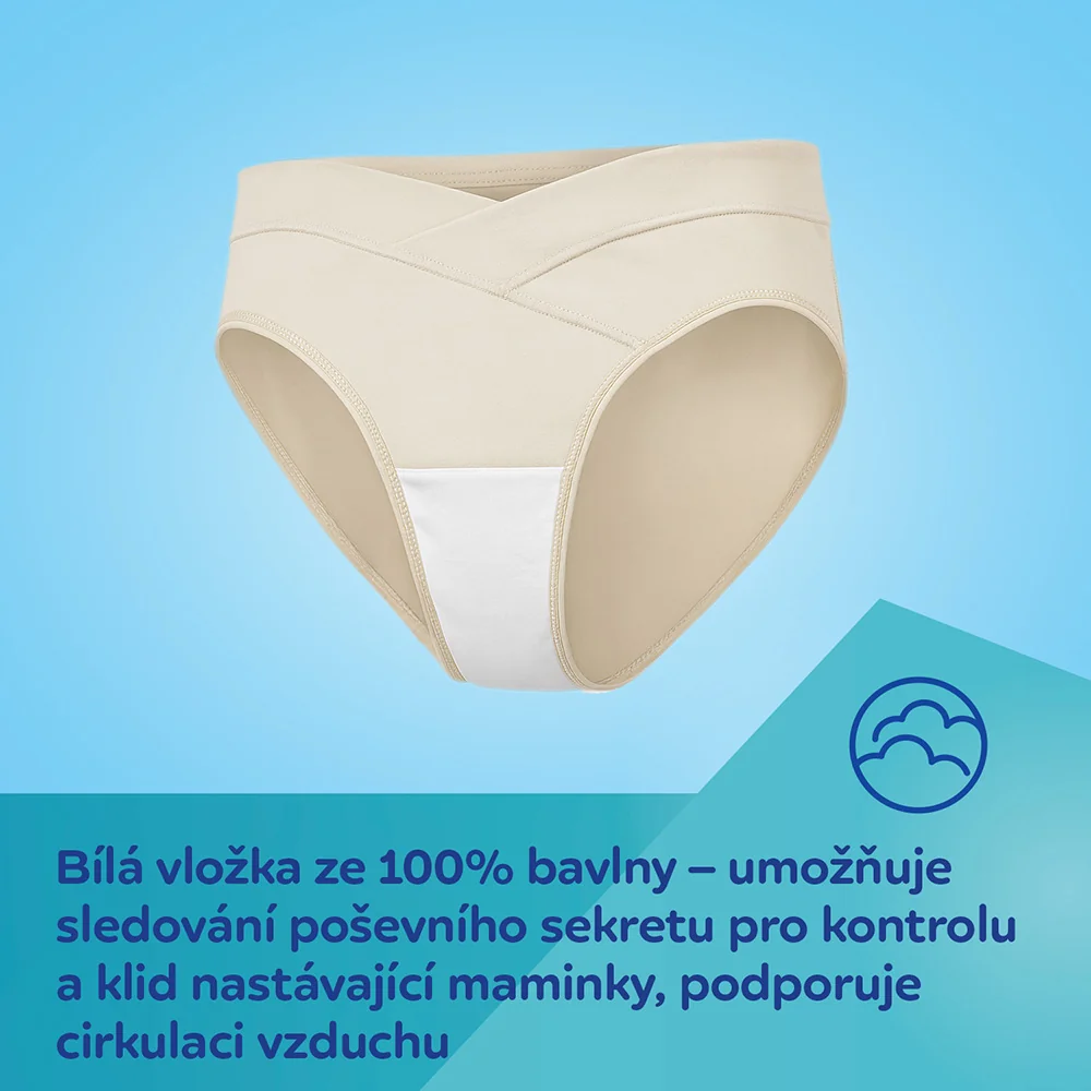 Canpol babies MumFIT Těhotenské kalhotky s nízkým pasem vel. L 2 ks