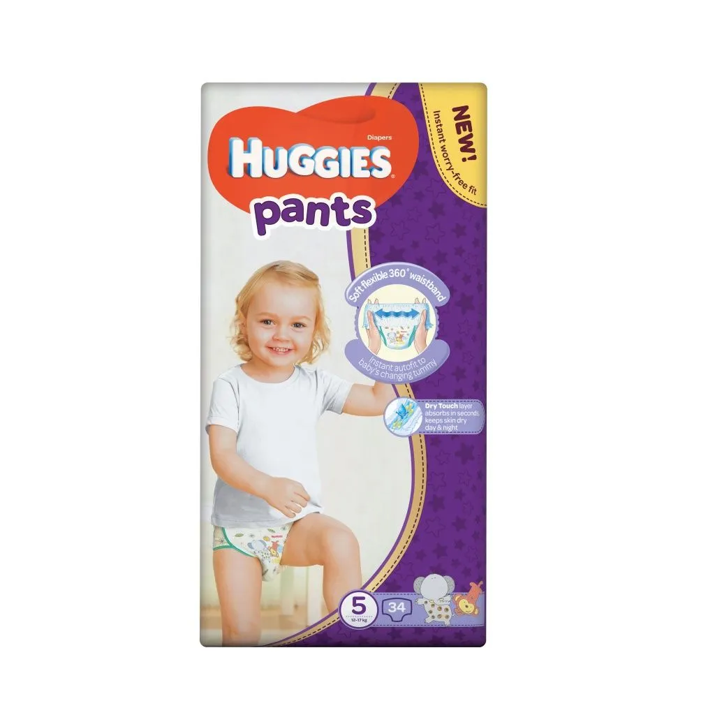 Huggies Pants Jumbo vel. 5 12-17 kg plenkové kalhotky 34 ks