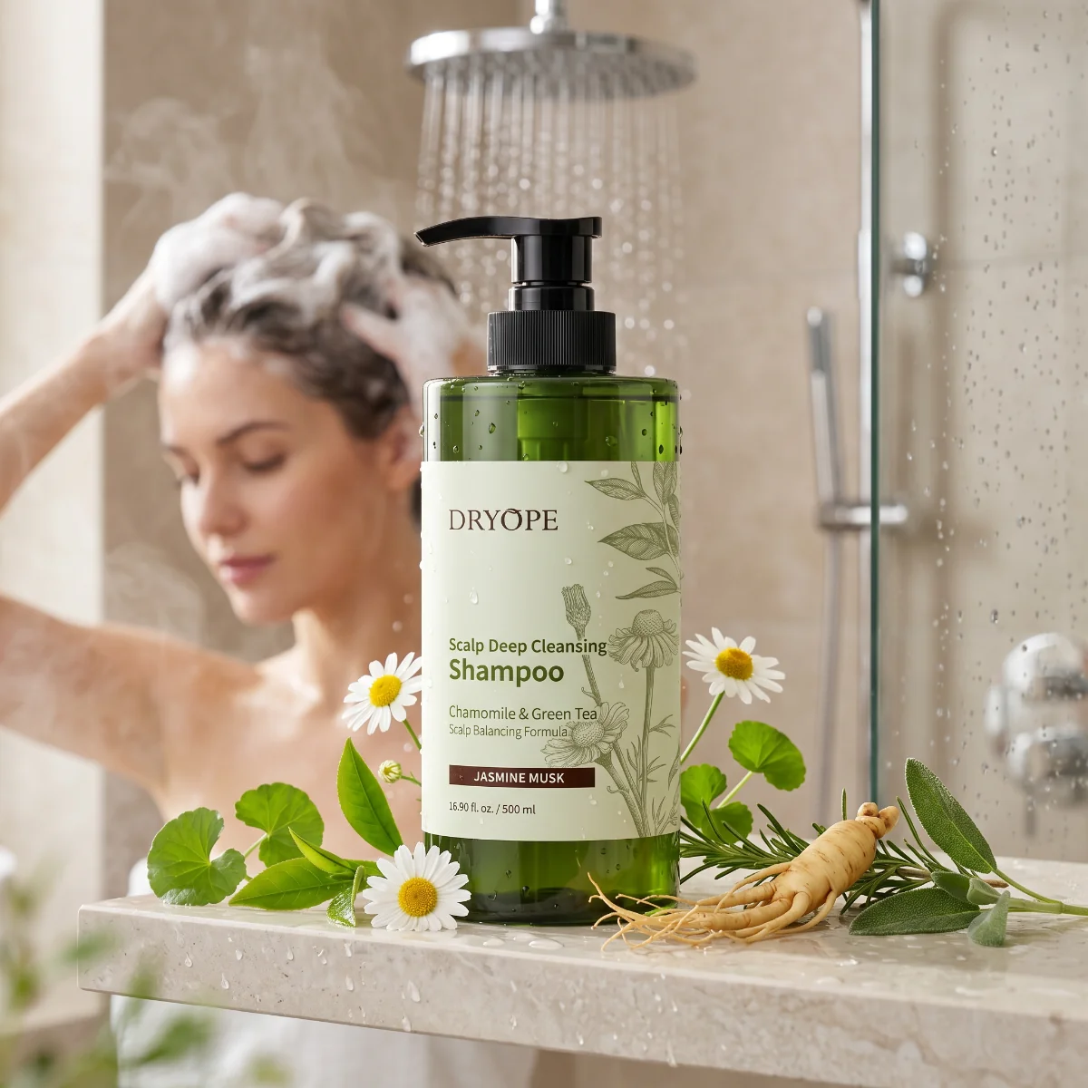 DRYOPE Jasmine Musk hloubkově čisticí šampon 500 ml