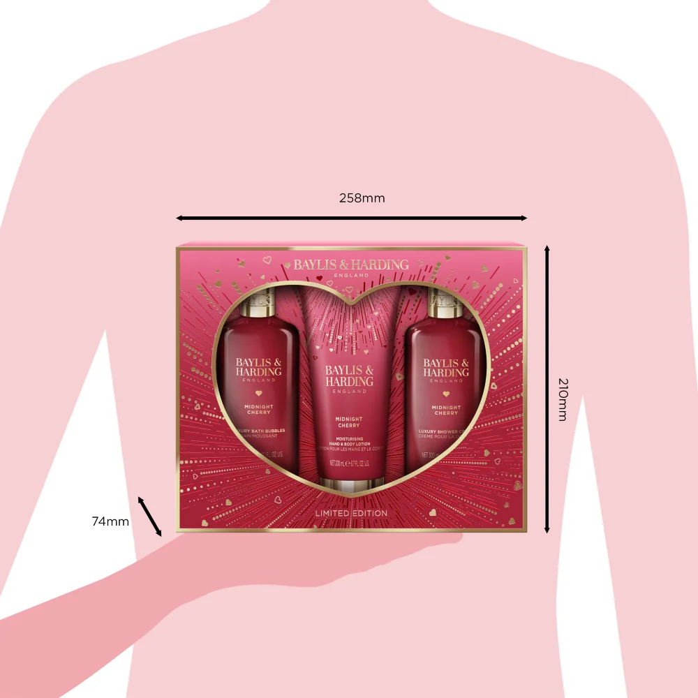Baylis & Harding Sada péče o tělo Midnight Cherry 3 ks